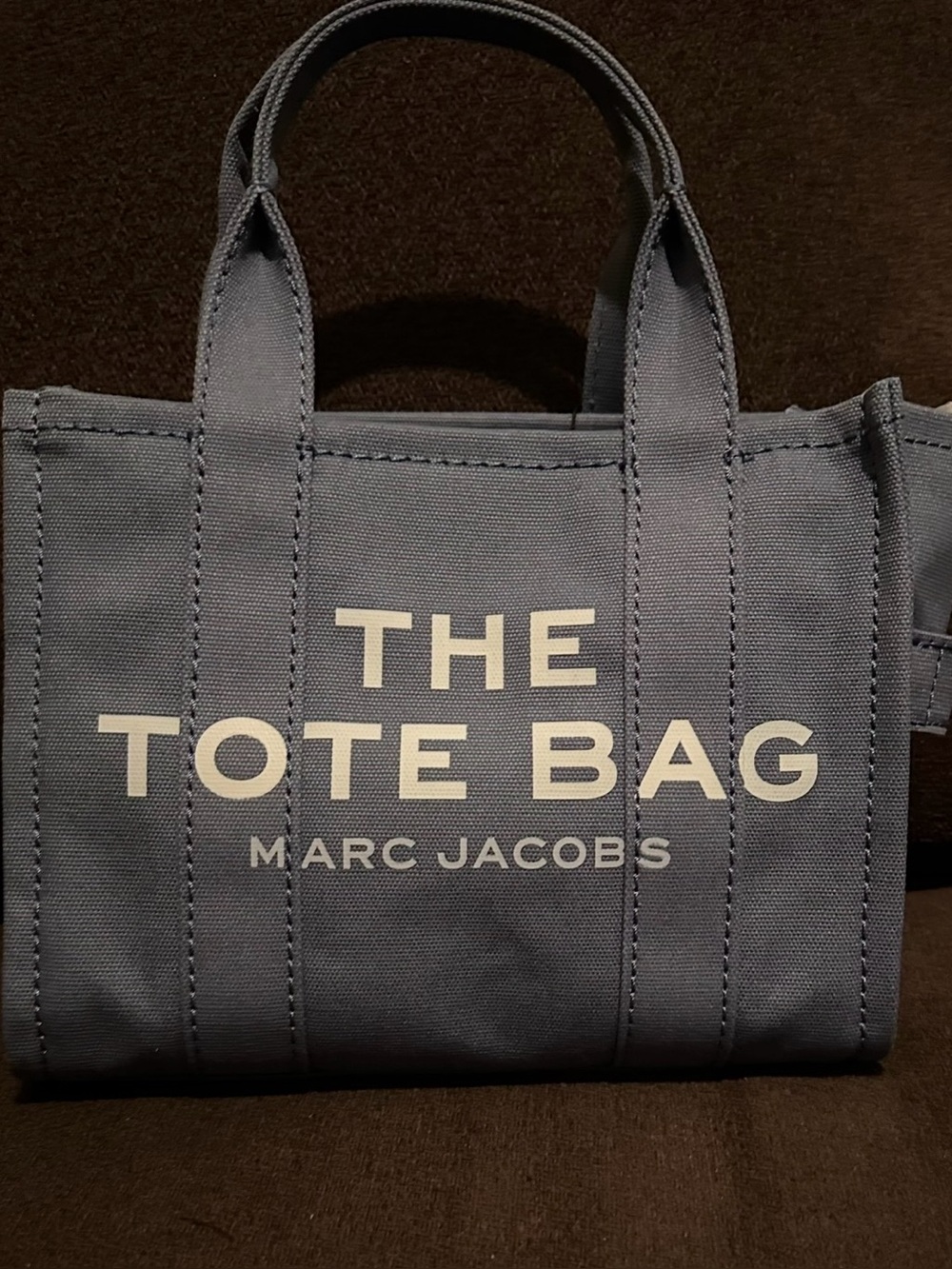 Marc Jacobs The Tote Bag in Slate Blue. Great condition. 10.25"W × 8.25"H × 5"D